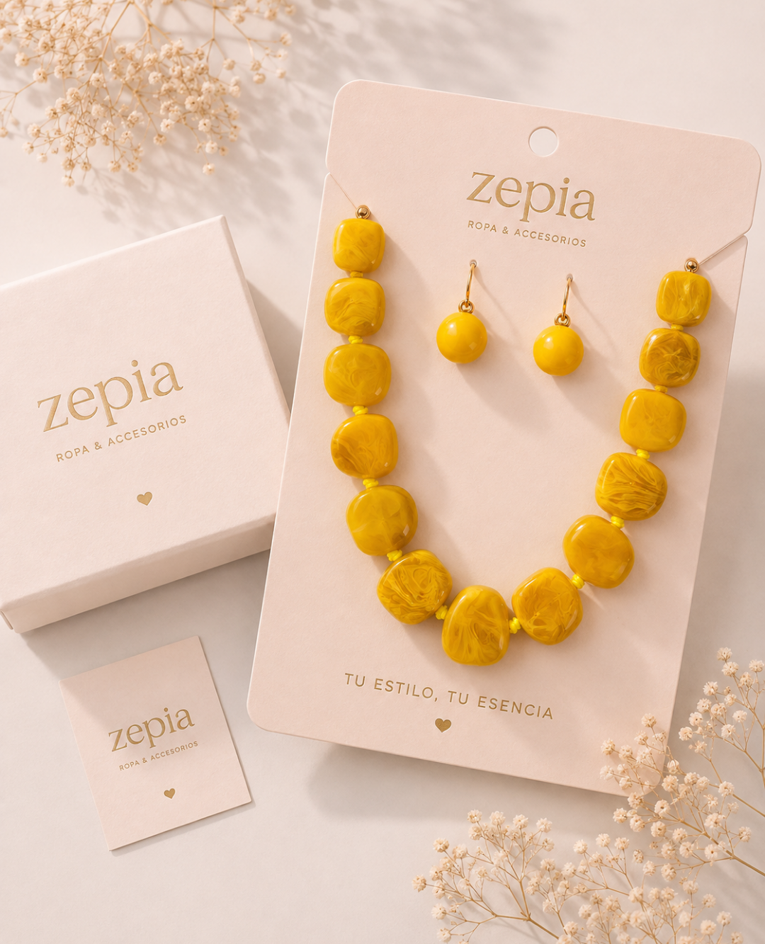 Collar Pica piedra Amarillo