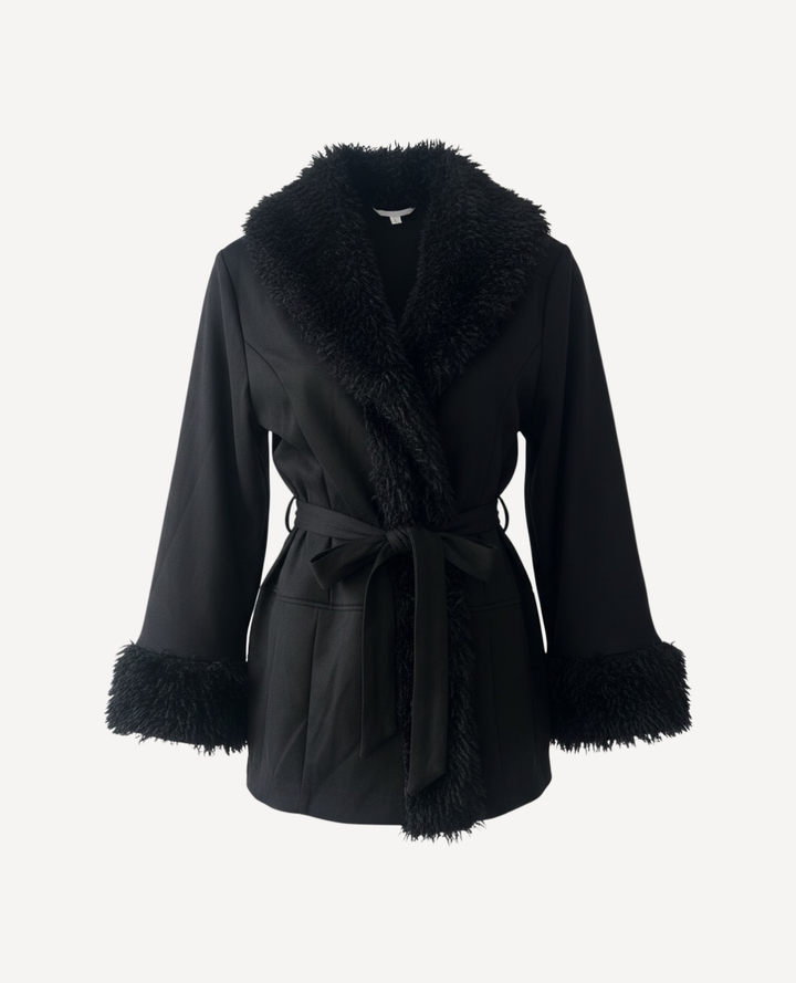 Gabardina Gamuza cuello peluche