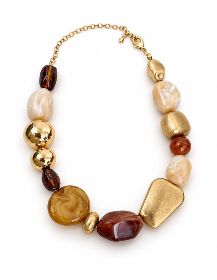 Collar Piedras Cafe/Ambar