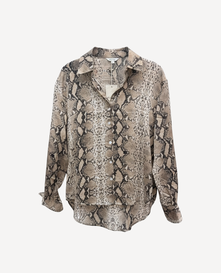 Camisa en seda Print Pitón