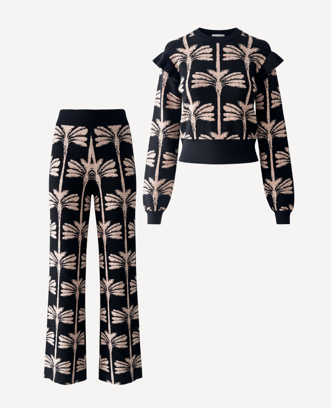 Pantalon tejido palmeras