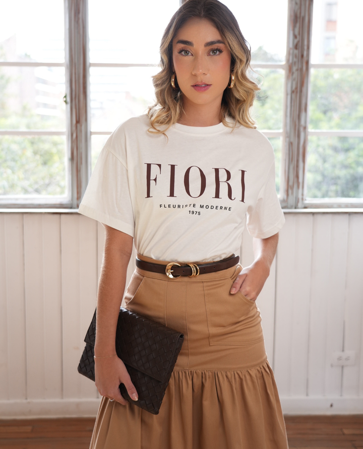 Falda entallada Bolero Mitu Camel