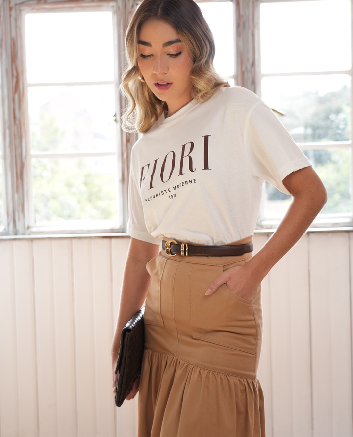 Camiseta Fiori Blanca