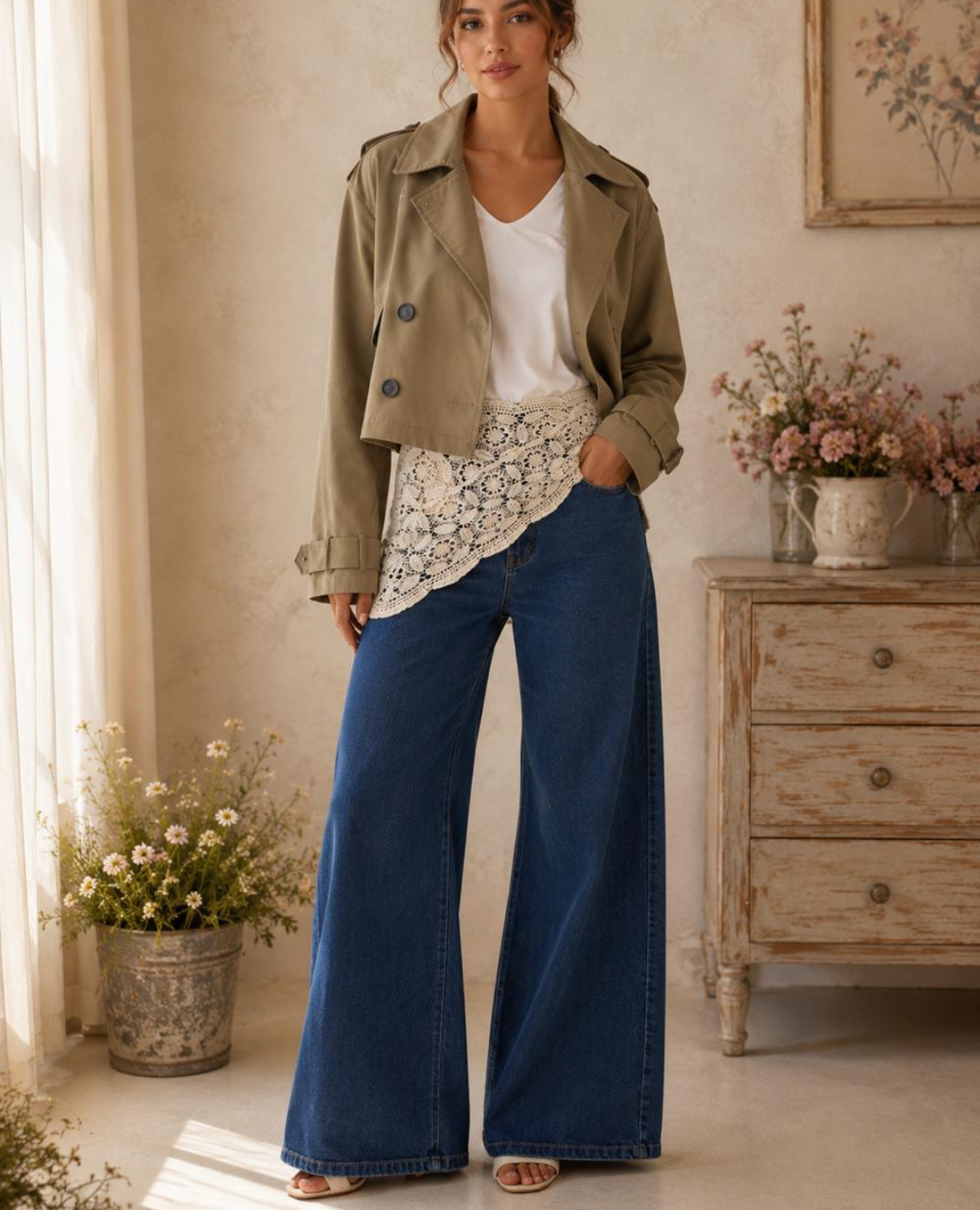 Gabardina Trench Julia Verde
