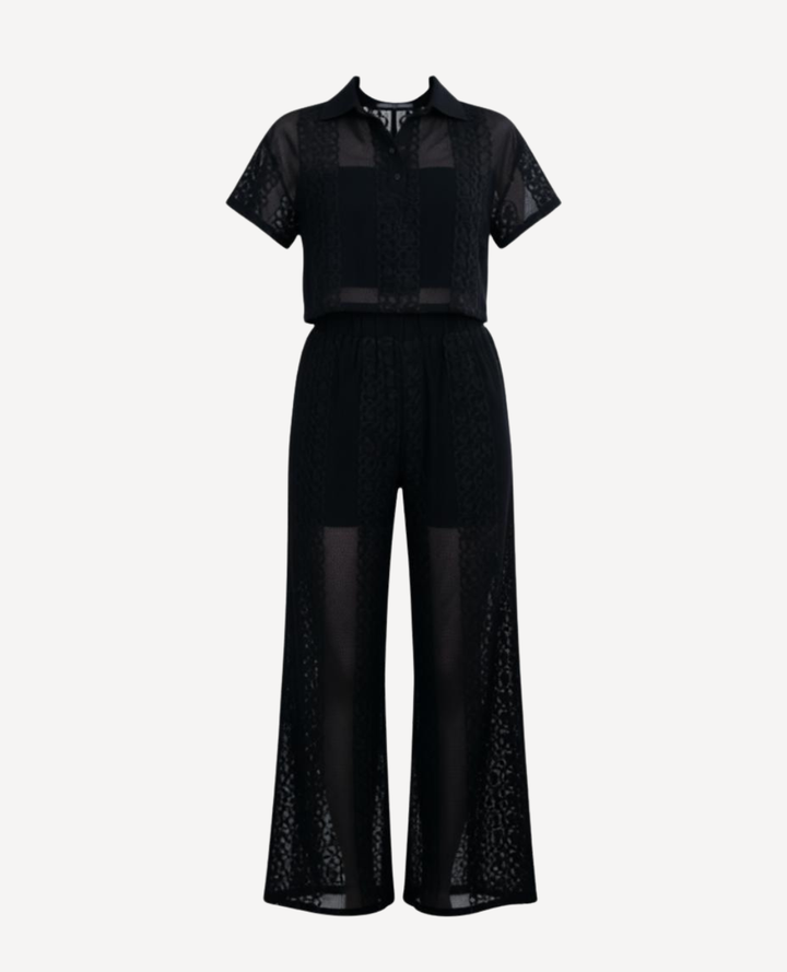 Set Hippie Flower Negro