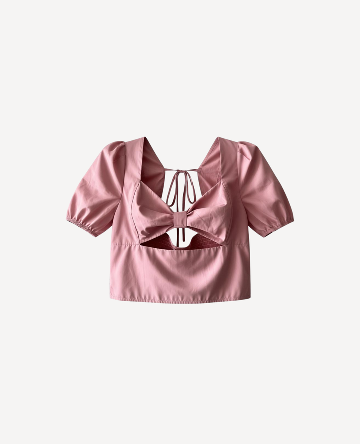 Crop Top Popelina Rosa