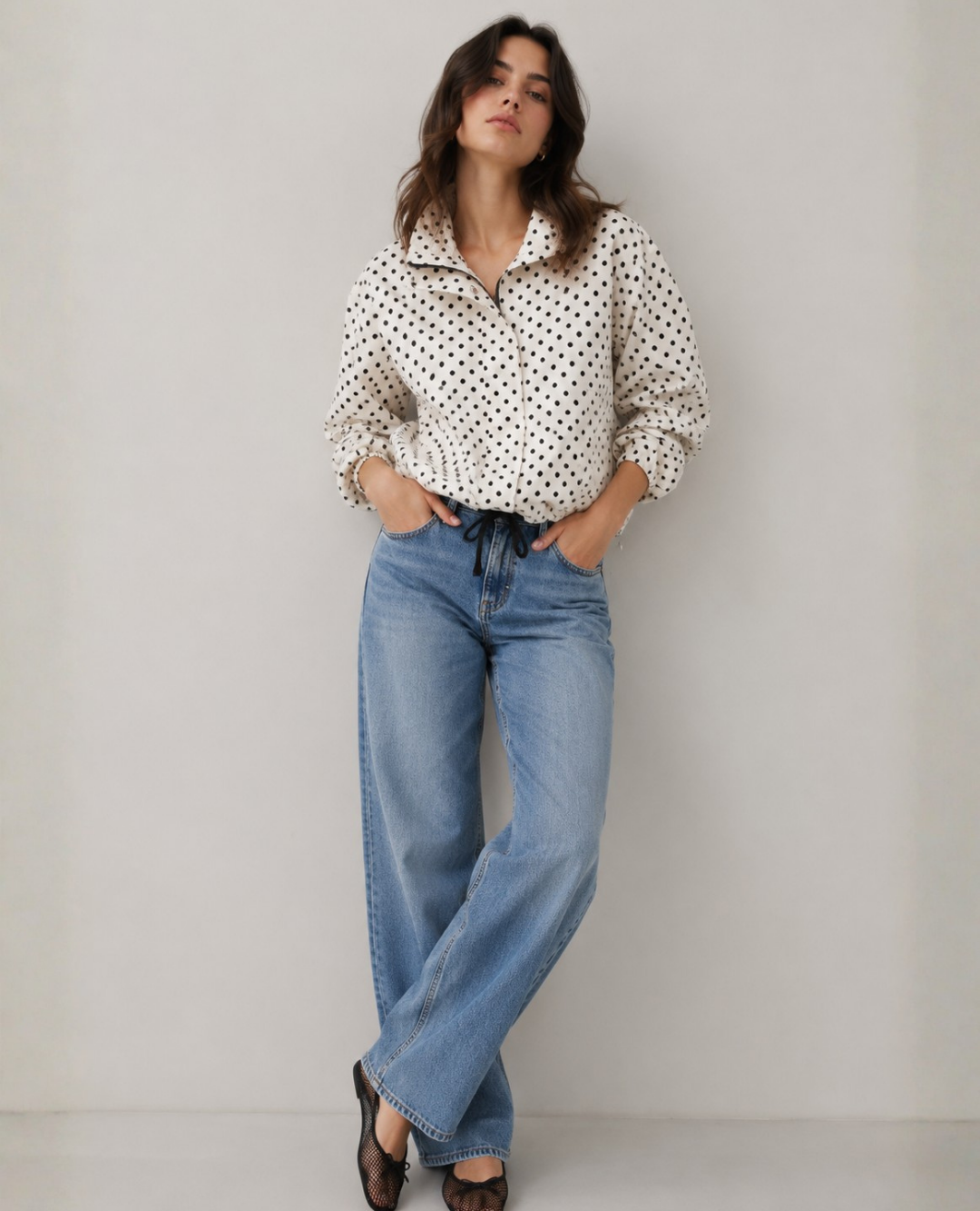 Chaqueta Polka Dots Blanca