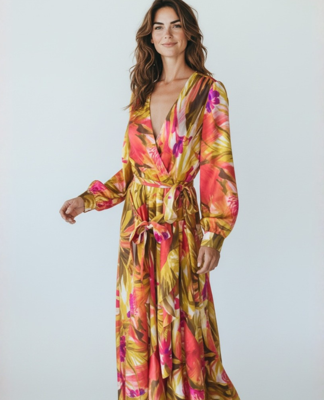 Vestido de seda estampado Pamplona