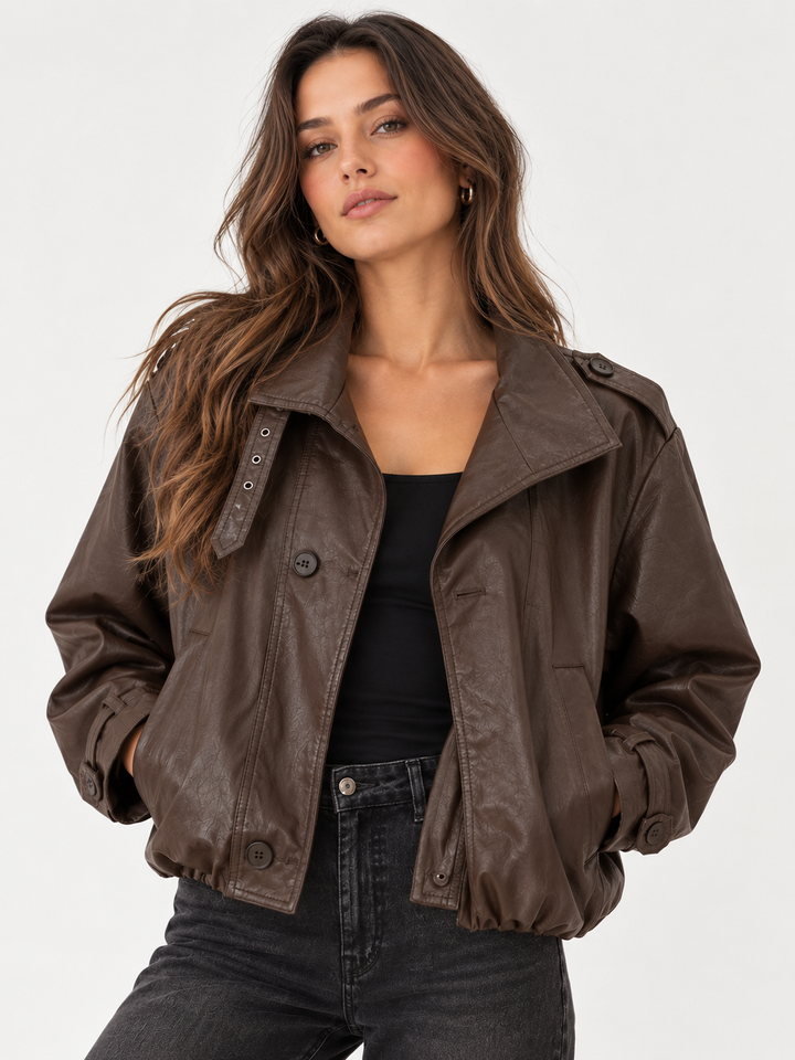 CHAQUETA CAZADORA CAFÉ