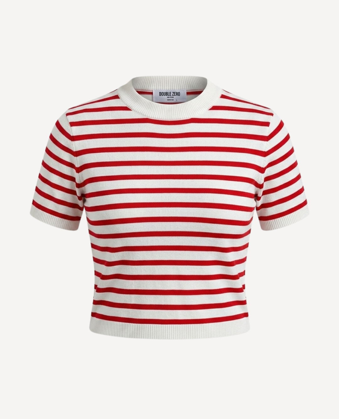 Top Tejido Rayas Rojas