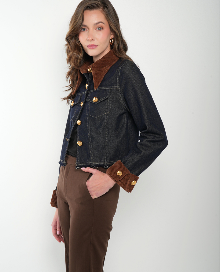 Chaqueta Jean Cuello Pana