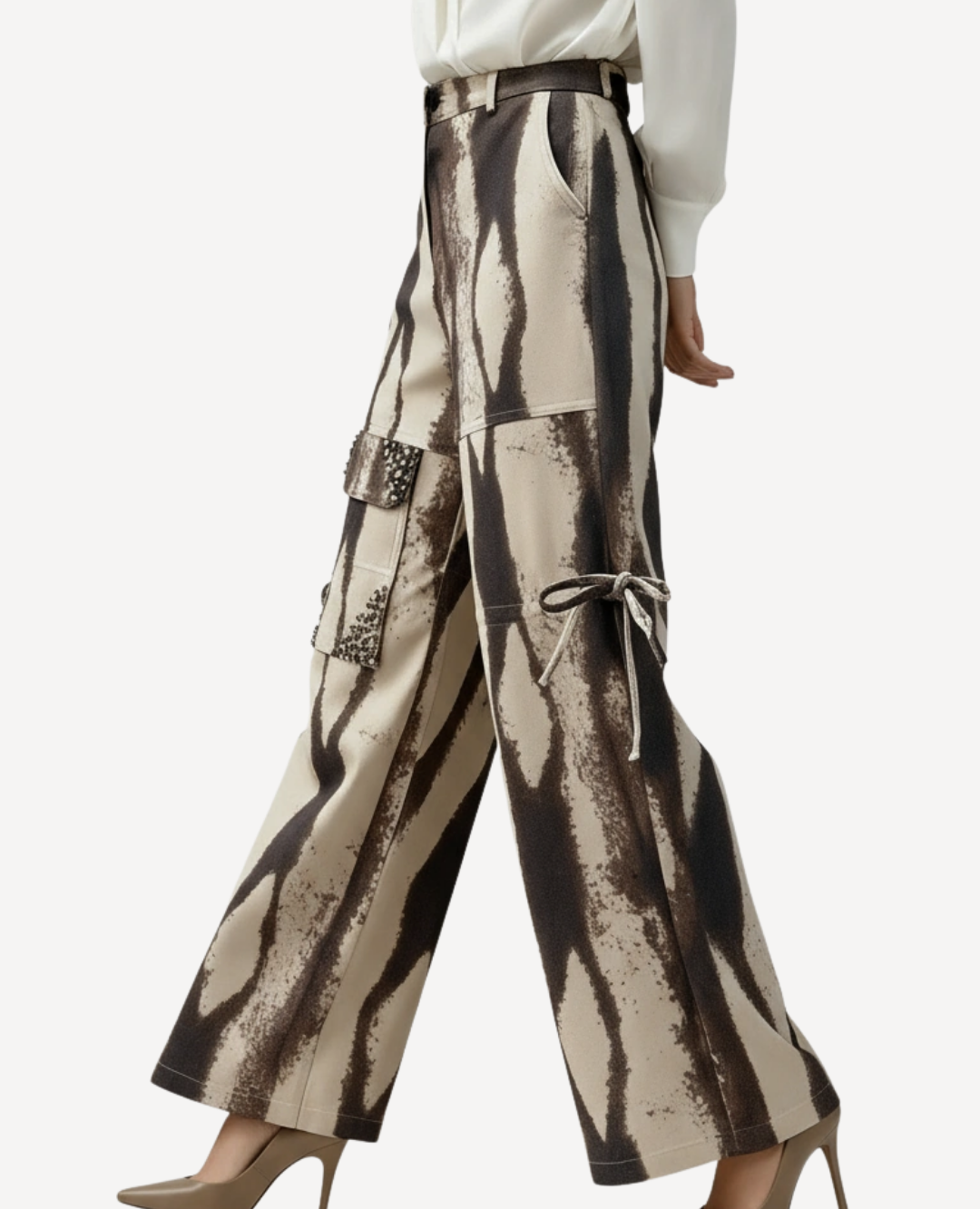 Pantalón Safari Print Tiras