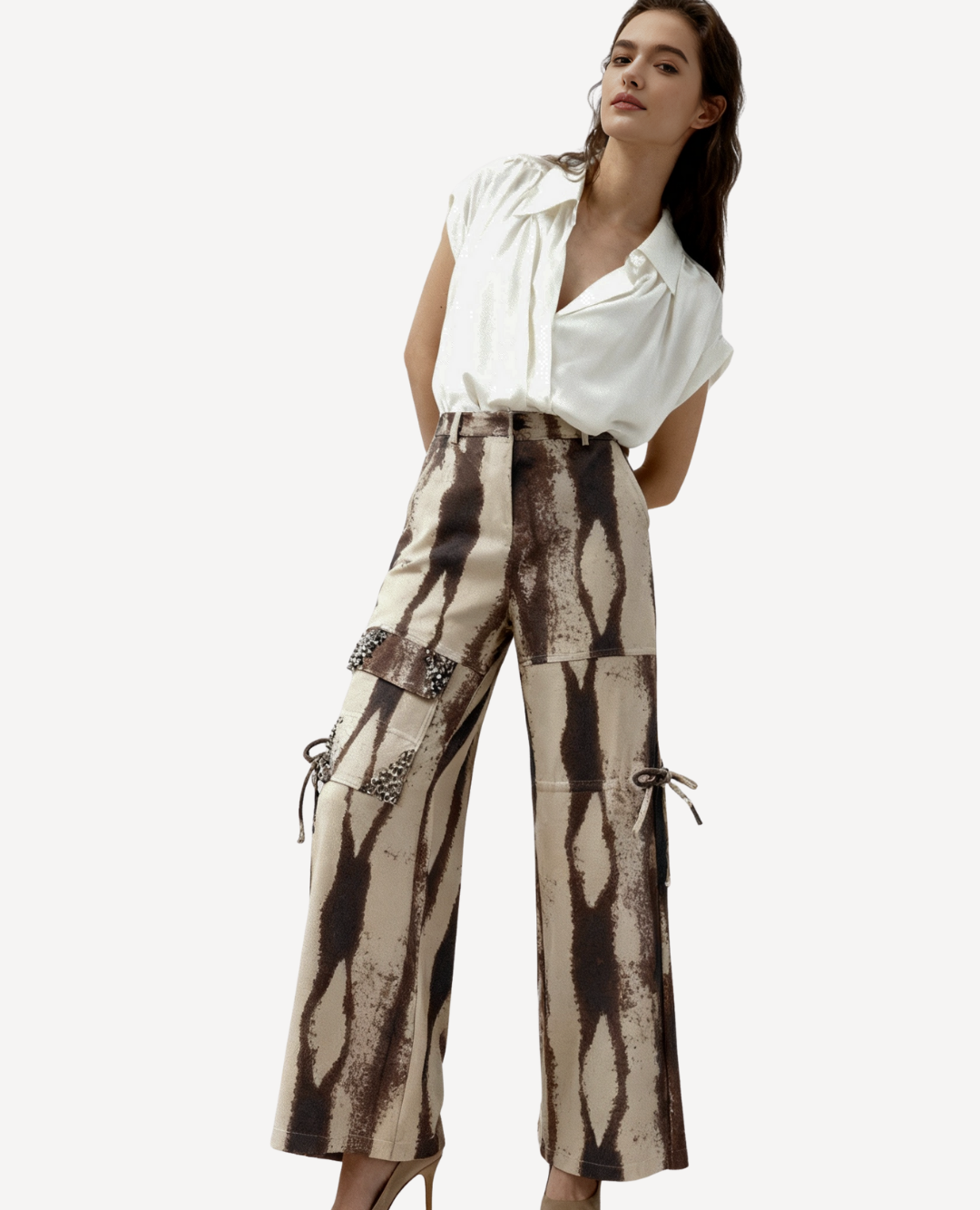 Pantalón Safari Print Tiras