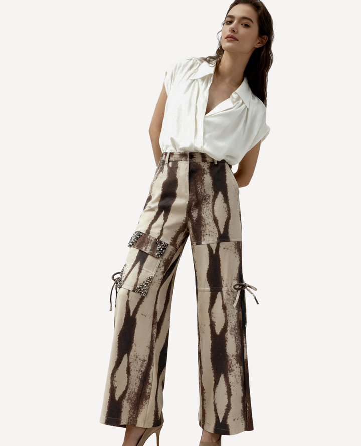Pantalón Safari Print Tiras