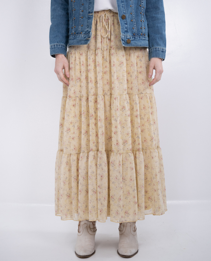 Falda flores boho
