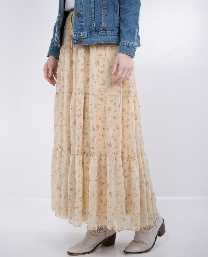 Falda flores boho