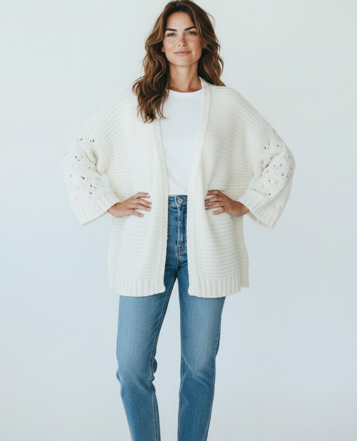 Cardigan Tejido Blanco