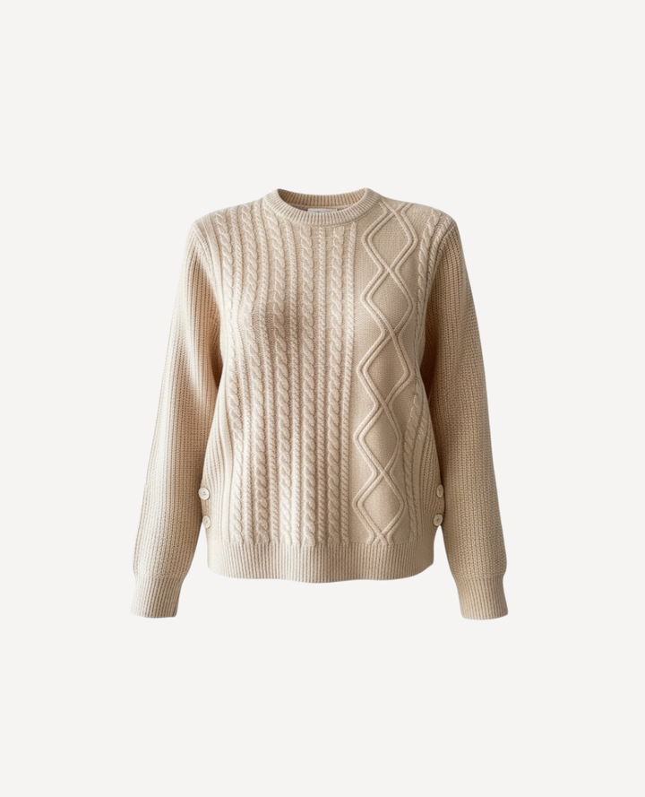 Saco Botones al lado Beige