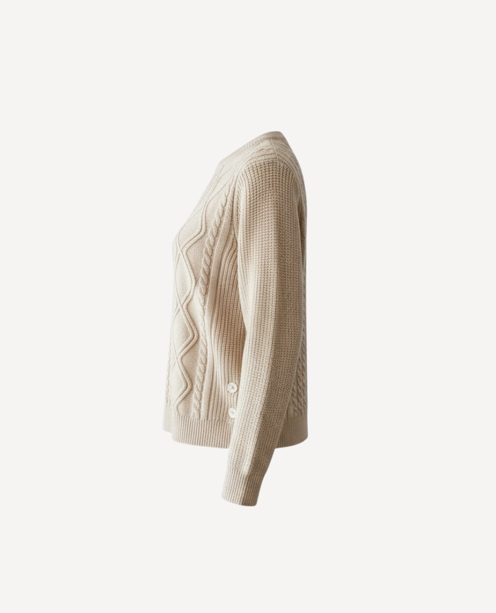 Saco Botones al lado Beige