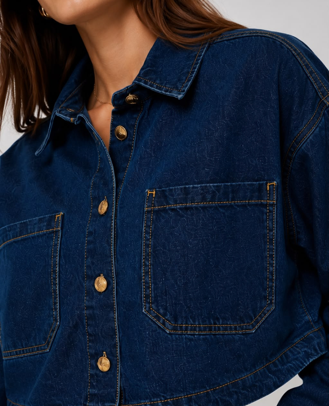 Chaqueta indigo Denim