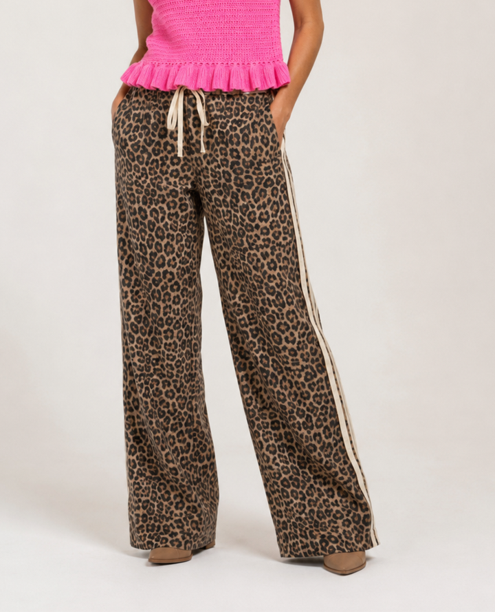 Pantalon Animal Print Moca