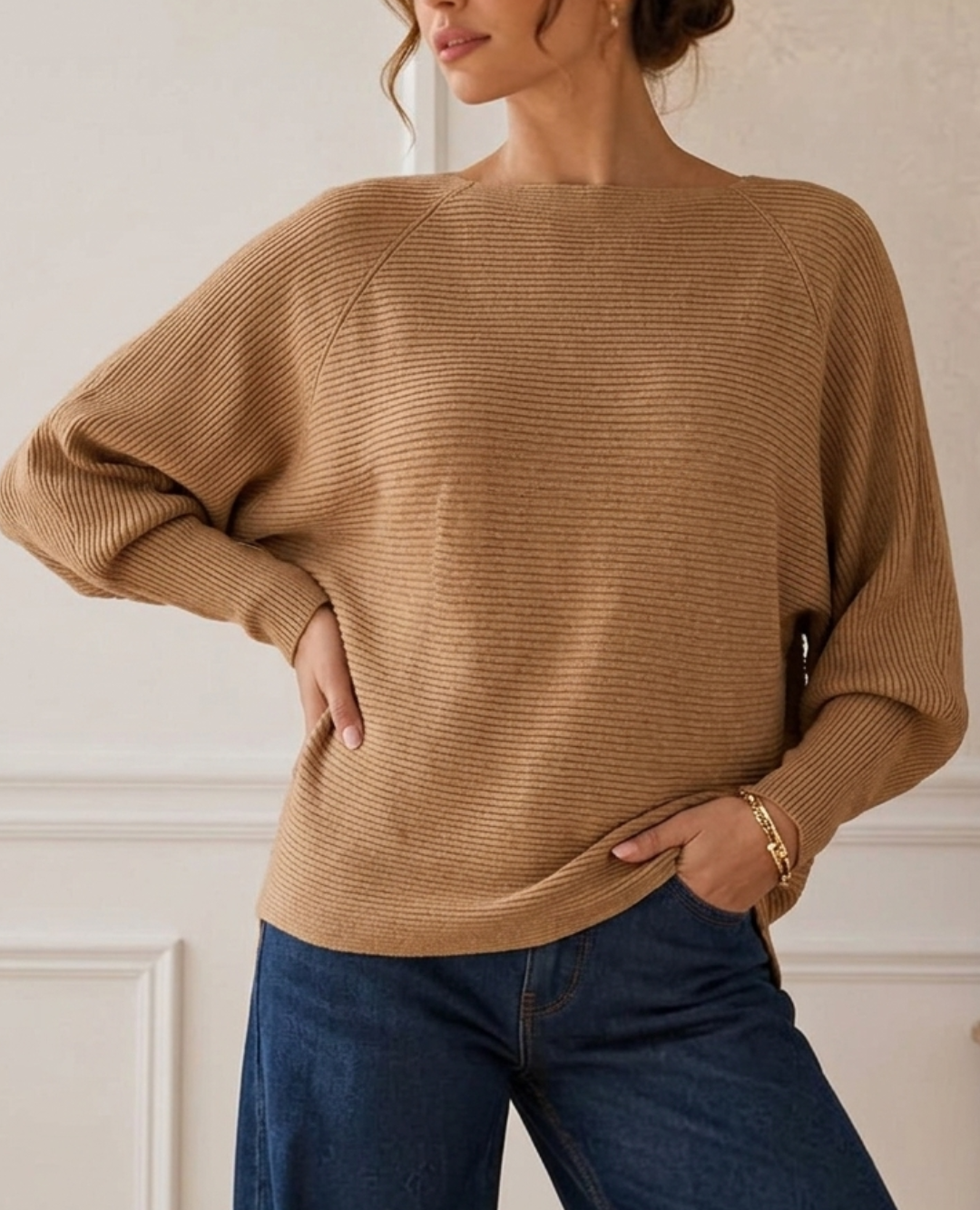 Saco Ranglan Camel Acanalado