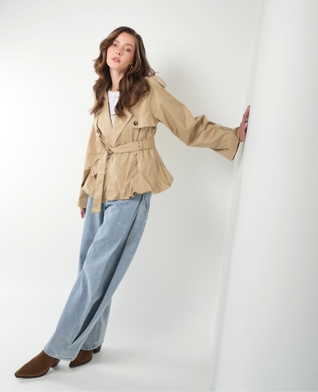 Gabardina Globo Beige