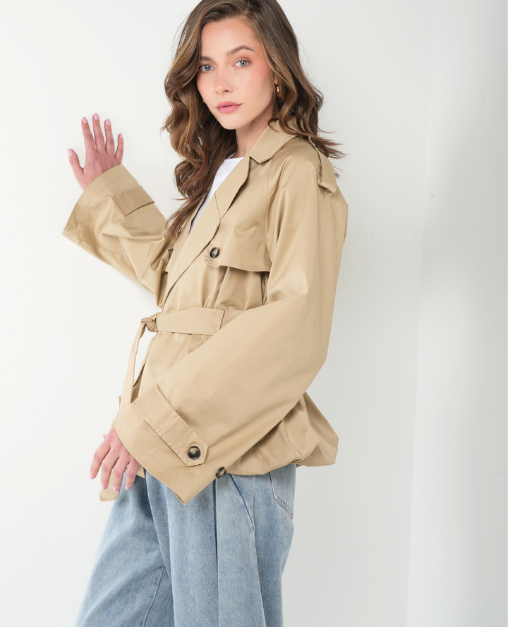 Gabardina Globo Beige