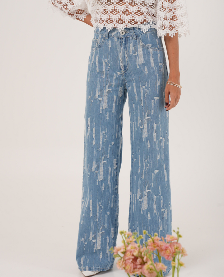 Jean Wide Leg Azul Claro