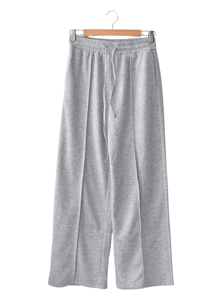 Pantalon Wide Leg Con vena Gris