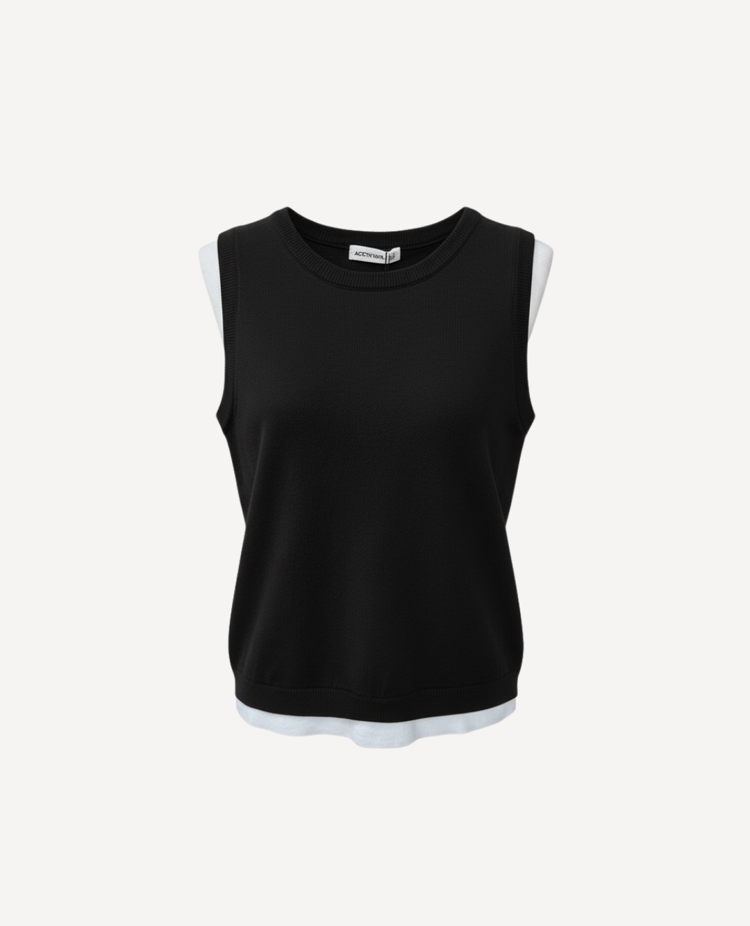 Top Chaleco Tejido Negro