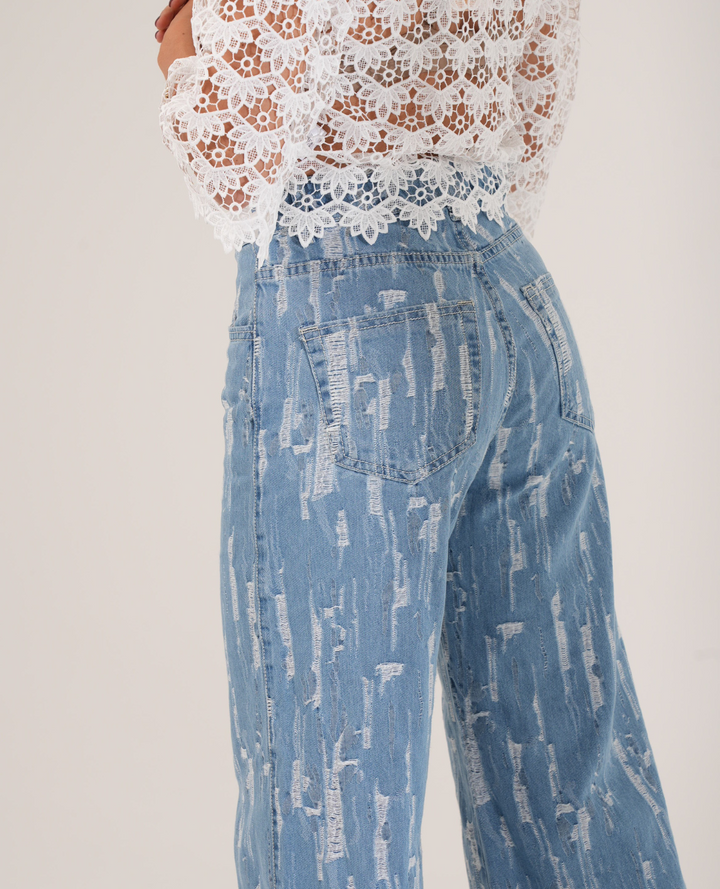 Jean Wide Leg Azul Claro