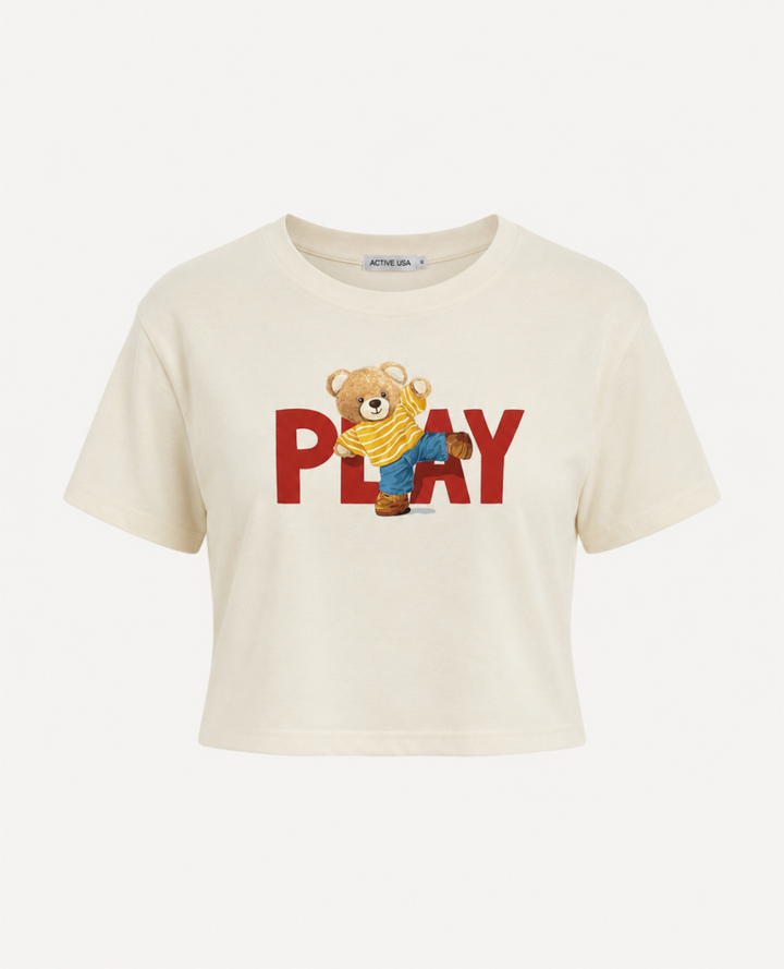 Camiseta Play Osito Amarillo pastel