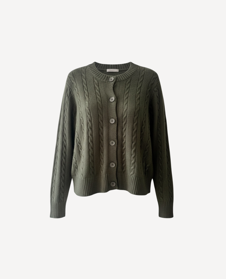 Cardigan Galleta Verde