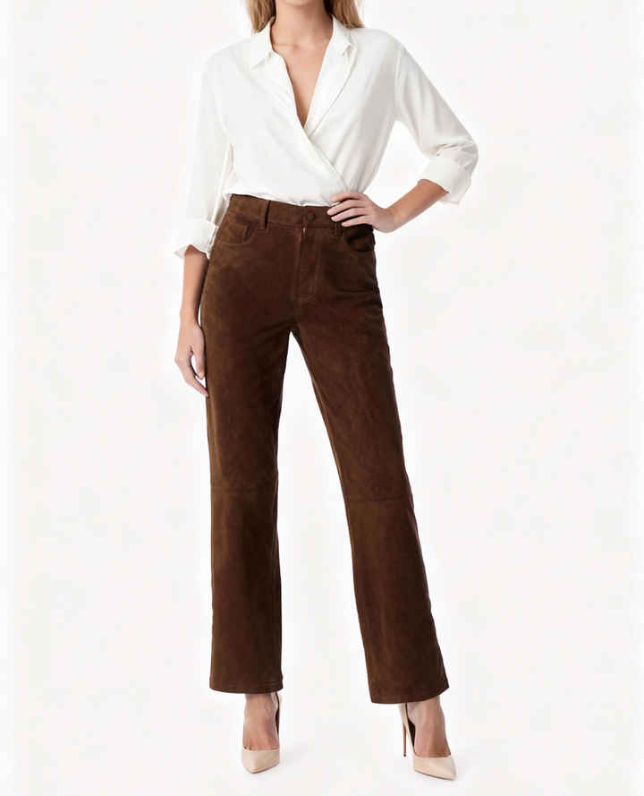 Pantalón Gamuza Moca