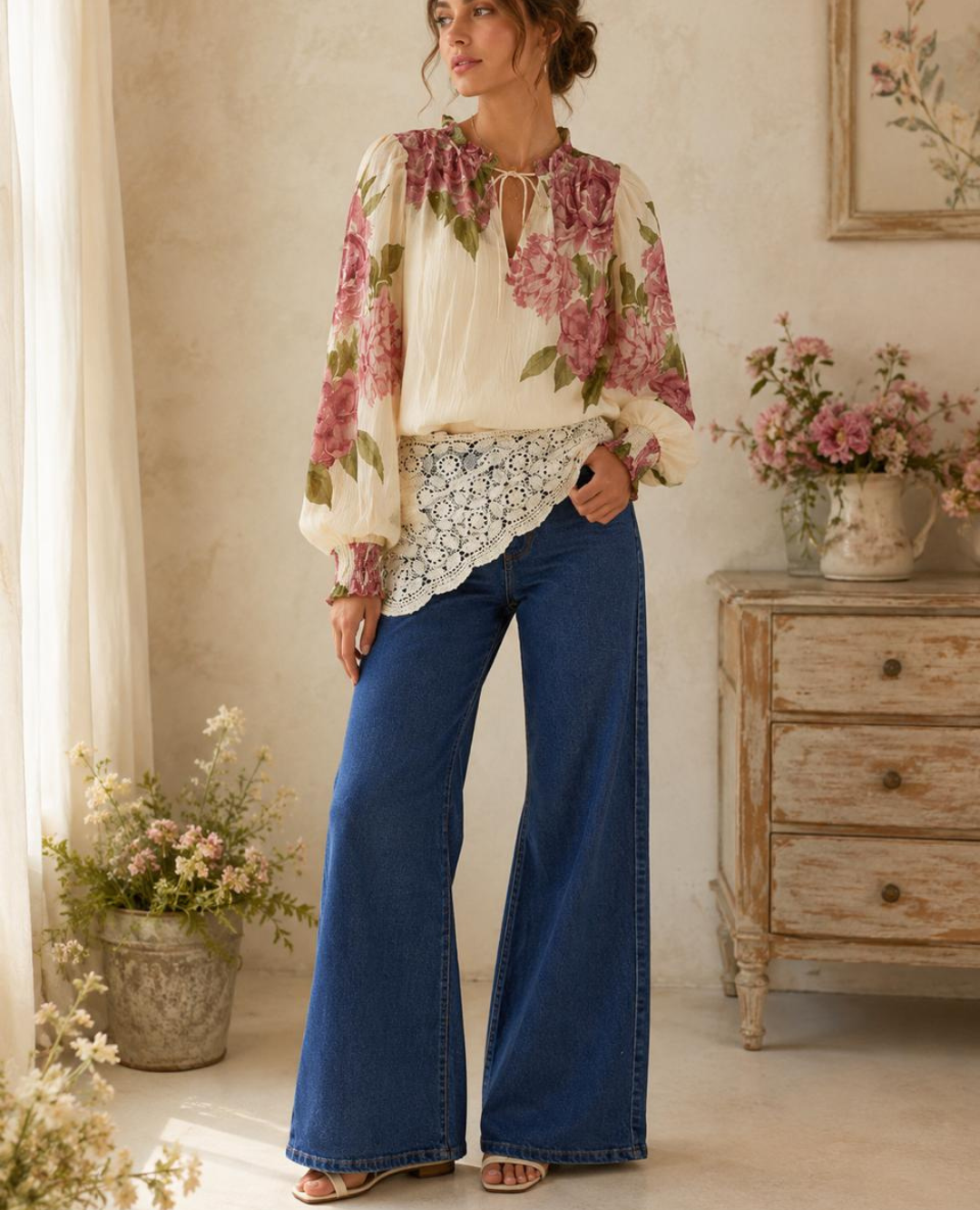 Blusa Velo Flores Botanic