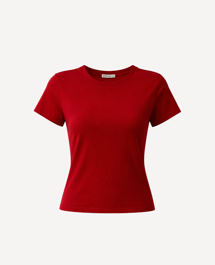 Camiseta Básica Lycra Roja
