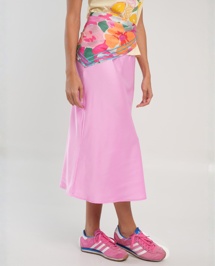 Falda Satin Dolce Vita Rosada