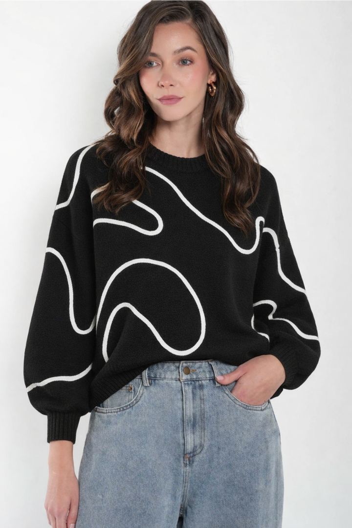 Saco curvas Organicas Negro