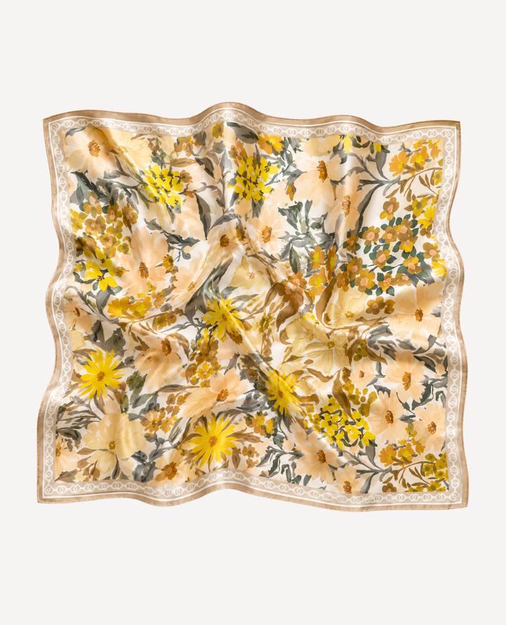 Pañoleta Floral Taupe