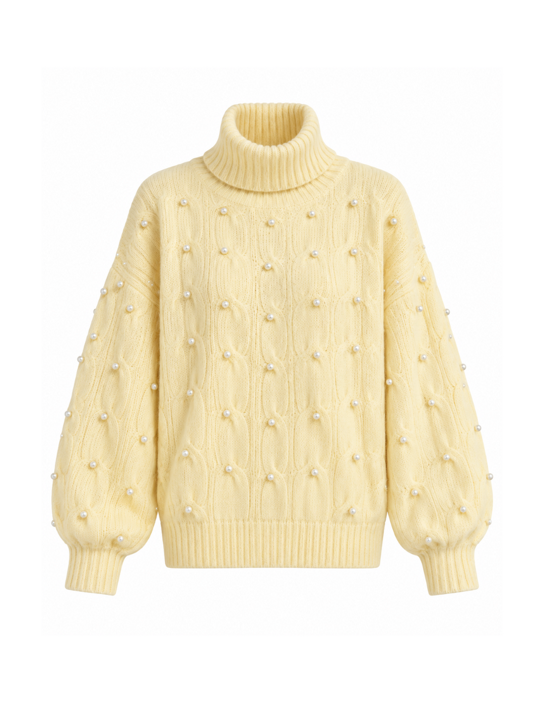 Saco Cuello Tortuga Perlas Amarillo