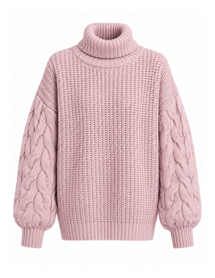 Saco Cuello Tortuga Mora en Leche Oversize
