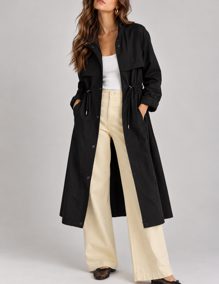 Gabardina Semi- impermeable Negra
