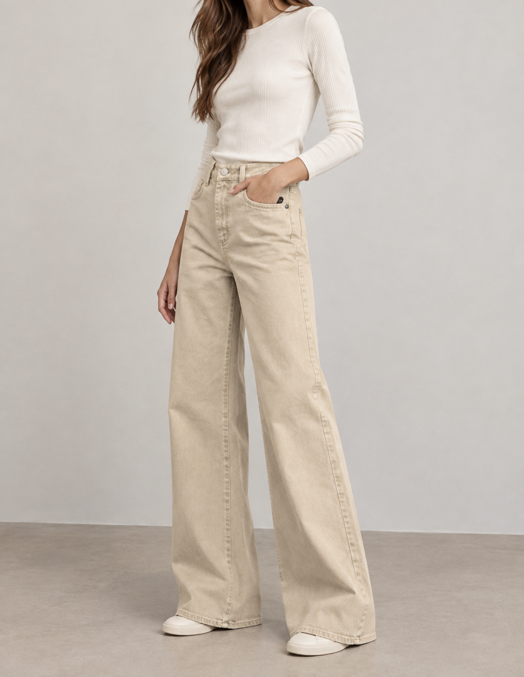 Pantalon Spom Denim Beige