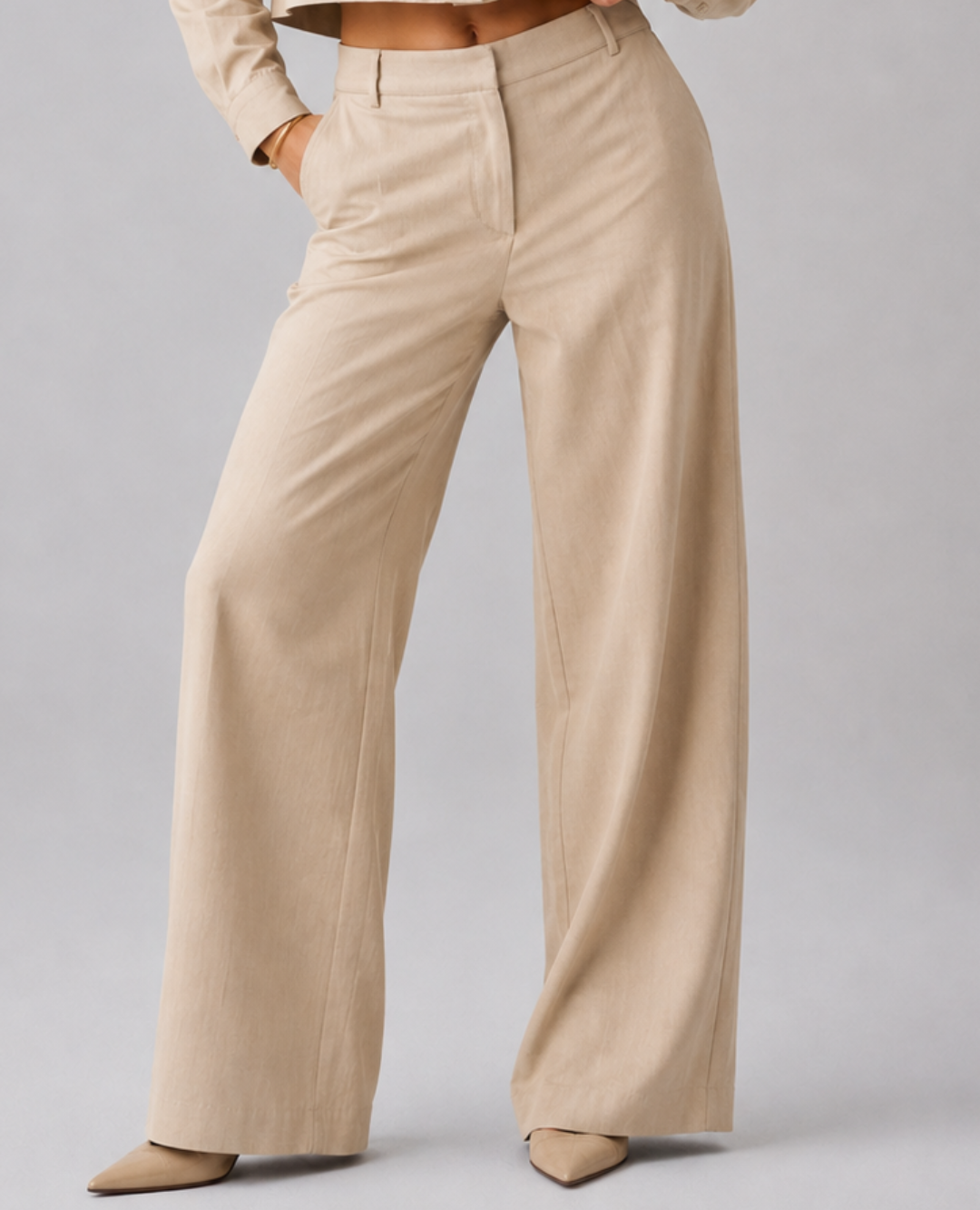 Pantalón Lino Safari Beige
