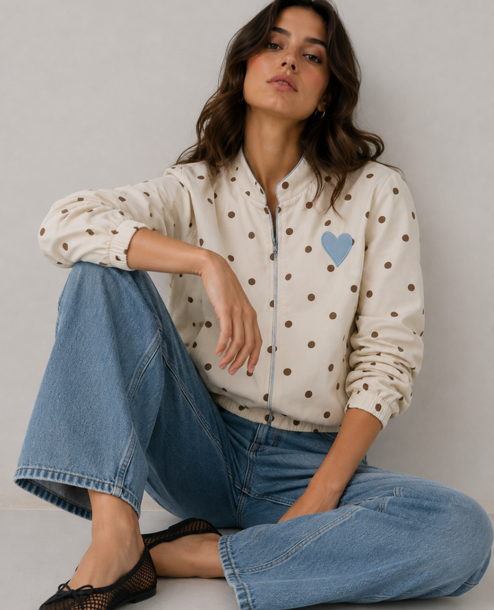 Chaqueta lunares Corazón Azul