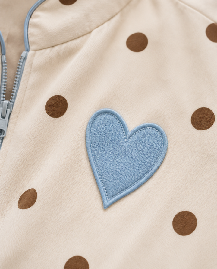 Chaqueta lunares Corazón Azul