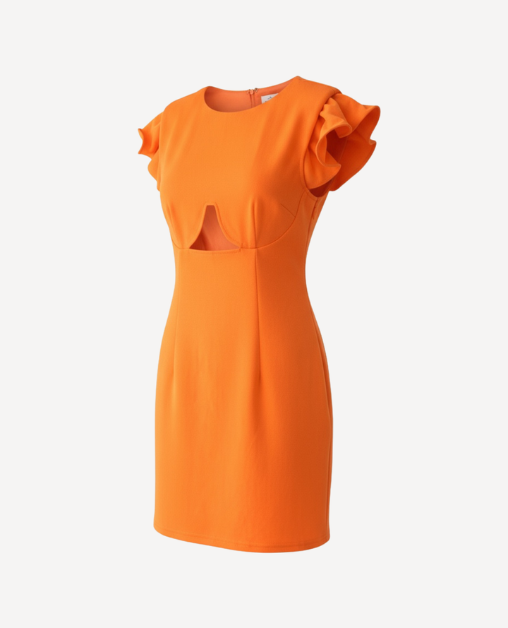 Vestido Naranja Manga bolero