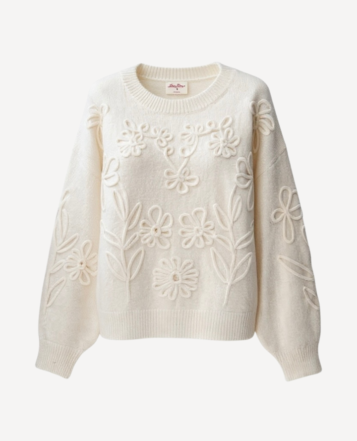 Saco Jardín de Flores Marfil