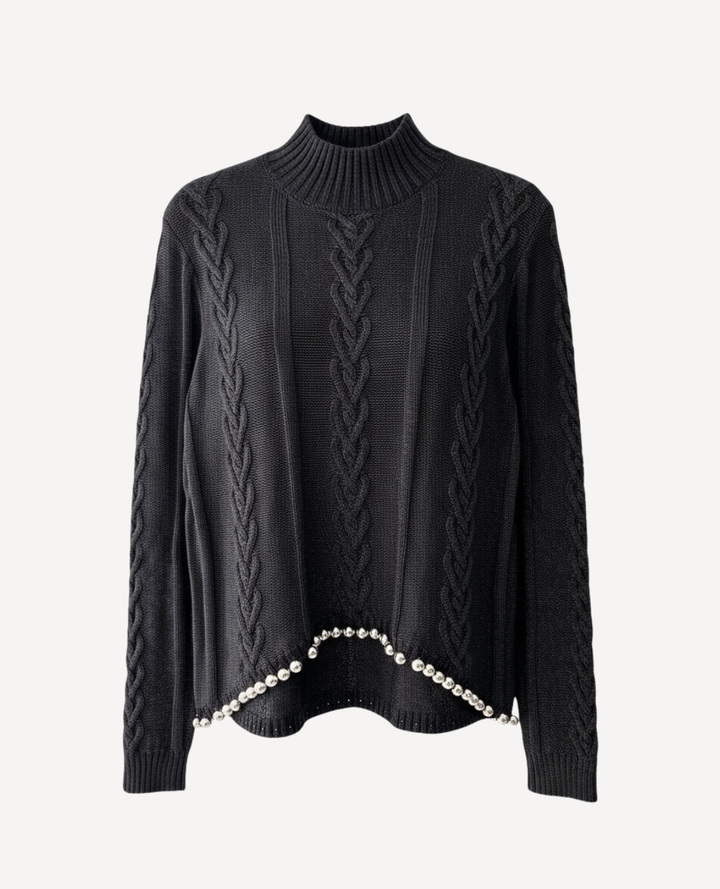 Saco trenzado balines Negro